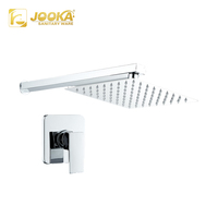 Ensemble de pommeau de douche en laiton de style moderne pour hôtel Robinet de douche mural Mélangeur de salle de bains à effet de pluie Cascade