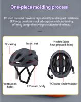 Casque léger en polycarbonate pour adultes, hommes et femmes, avec protection et caractéristiques de sécurité pour le cyclisme, les trottinettes et les activités de plein air.