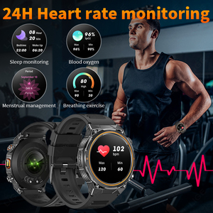 Montre connectée sportive BWAK81 (7 jours) pour hommes, avec lampe torche, fonction d'appel, suivi d'activité, étanche, compatible iOS et Android - Product Image 4