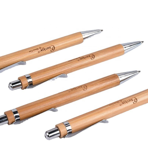 Ensemble <span class=keywords><strong>de</strong></span> stylos à roulettes en <span class=keywords><strong>bambou</strong></span>, stylo rechargeable, étui cadeau, journal, calligraphie, <span class=keywords><strong>dessin</strong></span>, écriture lisse - Product Image 4