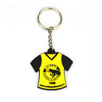 Porte-clés en PVC avec logo en relief en caoutchouc, cadeaux promotionnels bon marché d'usine, avec anneau métallique