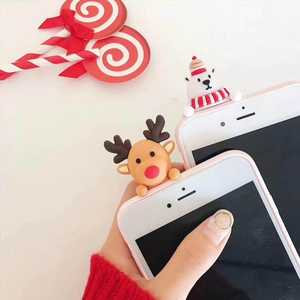 Funda para teléfono móvil con dibujos animados 3D de Papá Noel, muñeco de nieve, Navidad, para iPhone 12 11 X XS - Product Image 6