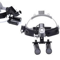 Dental 4X 5X 6X 8X Magnifier Headband Loupe with LED Lamp and Electric Headlight Binocular Surgical Loupes