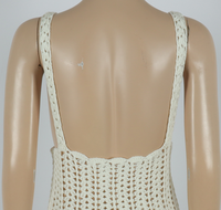 Robe de plage pour femmes, tenue d'été pour les vacances, robe courte en crochet ajourée à bretelles spaghetti