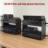 Hub USB de 20/40/60 Puertos para iPhone y Android, Sistema de Servidor para Granjas de Teléfonos, Máquinas para Granjas de Teléfonos