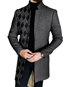 High Quality In Stock Western Elegant Slim Long Coats Men Jackets And Coats 2023