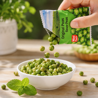 Guisantes Verdes Tostados, Sabor Original, Crujientes, Integrales, Mini, Envasados al Vacío con Nitrógeno, Fabricante al por Mayor, Proveedor OEM