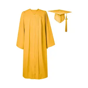 Wholesale Matte University Graduation Gown And Cap with Tassel