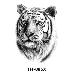 Nouveau <span class=keywords><strong>tatouage</strong></span> temporaire imperméable <span class=keywords><strong>noir</strong></span> de taille M pour hommes et garçons, motif tigres et lions, à la mode et très vendu - Product Image 5