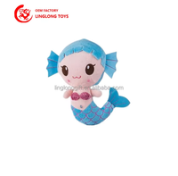 Personnages de dessins animés mignons poupée pour enfants Anime contes de fées sirène jouets en peluche fabricants personnaliser imprimable LOGO mascotte