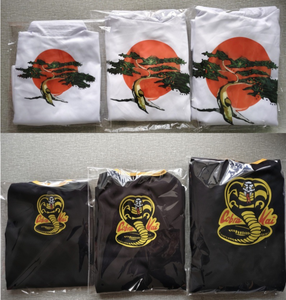 Karate KOF <strong>Cobra</strong> <strong>Kai</strong> Cosplay Costume Kid Adult Black White Kimono Uniform Headband Anime Halloween Party Suit Tracksuit - Product Image 6