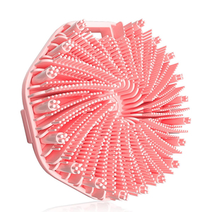 Brosse exfoliante en silicone OEM ODM pour le dos, le visage et le cuir chevelu, noire et grise, pour la douche - Product Image 1