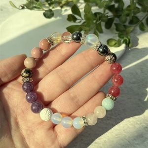 Bracelet en pierre naturelle avec perles de verre colorées, stimulant la créativité, vente en gros, remise sur commande, support audit usine - Product Image 3