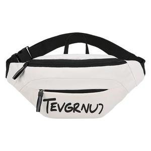 Tevgrnu7 Waist Bag White Black Oxford Cloth Waterproof Running Leisure Travel Men's Fanny Pack - Product Image 5
