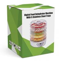 Déshydrateur alimentaire empilable à 5 niveaux avec plateaux en plastique transparents, four de séchage domestique 220V pour petites entreprises de vente en gros