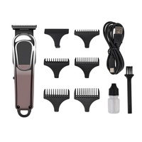 Tondeuse électrique domestique rechargeable par USB, petite tête chauve flexible, rasoir pour enfants, fonctionnement silencieux en anglais