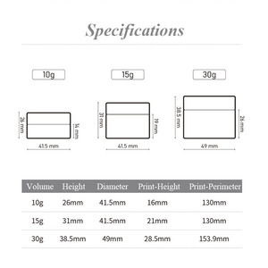 Runder klarer, auslaufs icherer Weithals-Kunststoff behälter Acrylglas mit Deckel für Make-up Gesichts creme Öl salbe Salbe 10g 15g 30g - Product Image 5