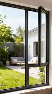 Fenêtre à battants moderne de qualité supérieure Uw1.8 42dB série 86, isolation thermique, quincaillerie allemande Hoppe, vitrage à 5 étages d'étanchéité - Product Image 5