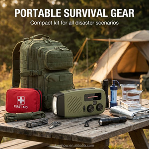 <span class=keywords><strong>Radio</strong></span> d'urgence <span class=keywords><strong>portable</strong></span> AM FM WB NOAA avec lampe de poche, alarme SOS, manivelle solaire, étanche, banque d'alimentation, <span class=keywords><strong>radio</strong></span> de survie - Product Image 3