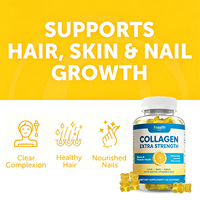 Gummies de collagène hydrolysé personnalisées OEM 10g pour la beauté de la peau, des cheveux, des ongles et des muscles, enrichies en biotine et vitamines, pour femmes, fabriquées en usine GMP
