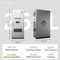Système de stockage d'énergie domestique tout-en-un 261l 5kW 10kWh LiFePO4 avec onduleur intégré double MPPT 8000 cycles IP65 ESS portable 51.2V