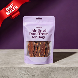 Tiras de Carne de Pato Secada al Aire Bajas en Alérgenos <span class=keywords><strong>para</strong></span> <span class=keywords><strong>Perros</strong></span>, Sin Granos, Alta Absorción, Premio Diario y Snack de Entrenamiento <span class=keywords><strong>para</strong></span> Mascotas - Product Image 1