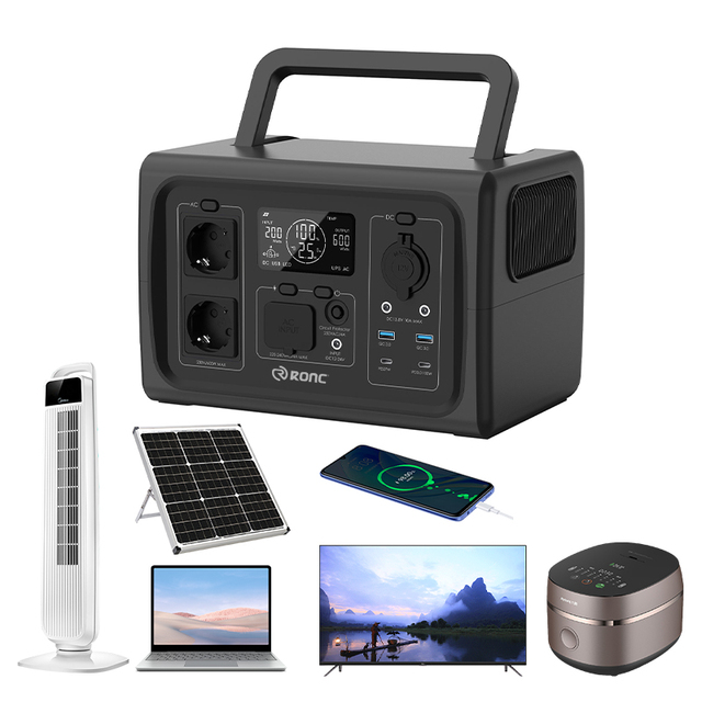 600W Portable Power Station Outdoor Solar Generator With Battery LiFePo4 Energy Storage Battery Mobile Backup Power Supply