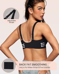 Sujetador Deportivo Sin Costuras para Mujer, <span class=keywords><strong>Push</strong></span>-Up, Escote Profundo en V, Sin Varillas, Bralette con Soporte, Cobertura Total, para Uso Diario - Product Image 3