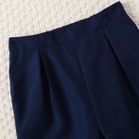 Ensemble de costume 3 pièces pour filles, veste bleu marine personnalisée, uniforme scolaire britannique pour les enfants du primaire