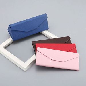 Wholesale Fashion PU Spectacle Eyeglasses <b>Cases</b> Sunglasses Fold Box Portable Triangle Folding <b>Glasses</b> <b>Case</b> - Product Image 2
