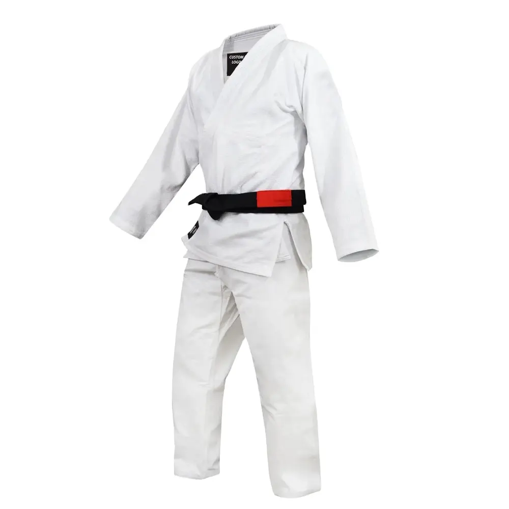 Prix usine conception et Logo personnalisés BJJ Gi uniforme d'art martial japonais Jiu Jitsu Kimono 450 GSM avec ceinture