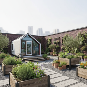 Contenedor de Envío Prefabricado de 40 pies, Casa Modular Ecológica, Oficina, Escuela, Edificios de Apartamentos, Paneles Sándwich, Hospital, Parque - Product Image 5