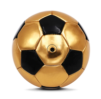 Ballon de football personnalisé avec logo, taille 5, en cuir métallique, haute élasticité, imperméable, résistant aux chocs, pour entraînement en intérieur et en extérieur
