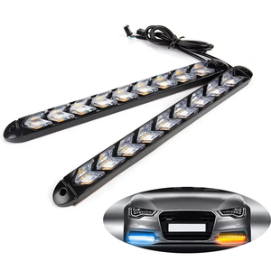 Voiture <span class=keywords><strong>Moto</strong></span> Voiture <span class=keywords><strong>Bande</strong></span> lumineuse <span class=keywords><strong>LED</strong></span> Frein arrière Stop Clignotant Plaque d'immatriculation 18 <span class=keywords><strong>LED</strong></span> Rouge Ambre Couleur DRL Running Lights - Product Image 1