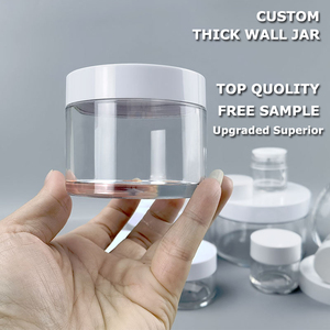 Hũ nhựa PET trong suốt, thành dày, đựng kem dưỡng thể, tẩy tế bào chết, dung tích 30ml 50ml 100ml 150ml 250ml, có nắp vặn. - Product Image 1