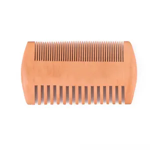 Abeis High Quality Pear Wooden Beard Comb Double Sides Hair And Mustaches Comb For Man