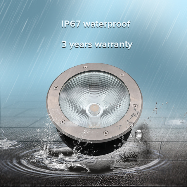 High Brightness Stainless Steel 30W LED Underground Light IP67 Waterproof Recessed Deck Step Lamp for Outdoor Landscape Use