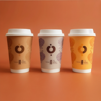 Tasse biodégradable fêtes quotidiennes nécessités ménagères papier Kraft papiers emballage tasses ensemble soupe emballage bol alimentaire emballage
