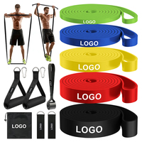 Bandas de Resistencia de Látex Coloridas en Oferta, Juego de Bandas para Flexiones, Correr, Abalanzamientos, Entrenamiento de Fuerza, Personalizables