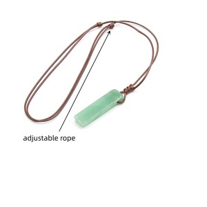 Pietra curativa ciondolo spirituale pietra preziosa quarzo rosa ametista <span class=keywords><strong>amazzonite</strong></span> pietra naturale barra irregolare <span class=keywords><strong>collana</strong></span> di pietra di cristallo - Product Image 3