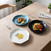 Assiettes de fête réutilisables en bambou sans BPA, motif uni, vaisselle incassable, assiette de présentation pour dîner et service de mariage