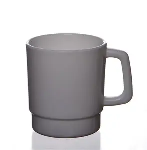 Best seller 330ml PP plastic stackable portable coffee water cup mug with handgrip