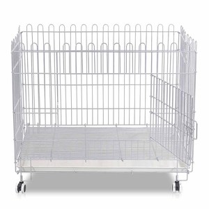 Lejia Pet Cage Steel Wire <b>Rectangle</b> Foldable With Tray For Dog Small And Medium Sized - Product Image 3