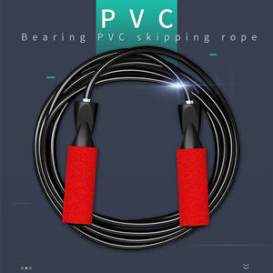 Ladyglow bán buôn bỏ qua Rope phòng tập thể dục màu đen biểu tượng tùy chỉnh chất lượng cao thể thao <span class=keywords><strong>PP</strong></span> PVC Jump Rope - Product Image 6