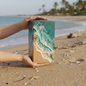 Urna de Madera con Resina Epoxi, Diseño Moderno para Decoración del Hogar, Precio Directo de Fábrica - Product Image 5