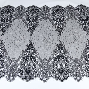 Gaun Pengantin Renda Tulle Bulu Mata Nilon Hitam Desain Baru Merek Kualitas Terbaik Renda Pinggir - Product Image 5