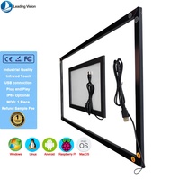 Nuevo Panel Interactivo Multitáctil Infrarrojo con Interfaz USB de 32''-98'' Pulgadas para Uso Comercial con Marco de Aluminio