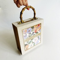 Caja de Regalo Portátil de Diseño Personalizado de Alta Gama con Grabado y Laminado Mate, Caja de Lujo para Joyería y Cosméticos con Asa
