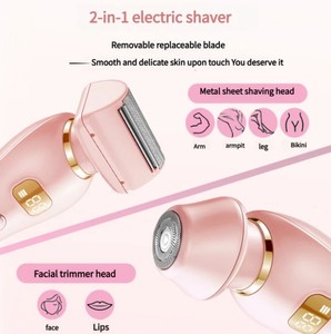 Afeitadora eléctrica para mujer con pantalla Digital LCD, recortadora <span class=keywords><strong>de</strong></span> pelo indolora portátil, depiladora para depilación <span class=keywords><strong>de</strong></span> Bikini - Product Image 3