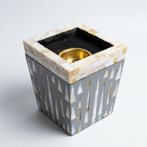 Quemador de Incienso Rectangular Amarillo de Alta Calidad 2027, con Aroma a Rosa, Hecho a Mano en India, con Cierre Magnético, Decorado con Madreperla - Product Image 1